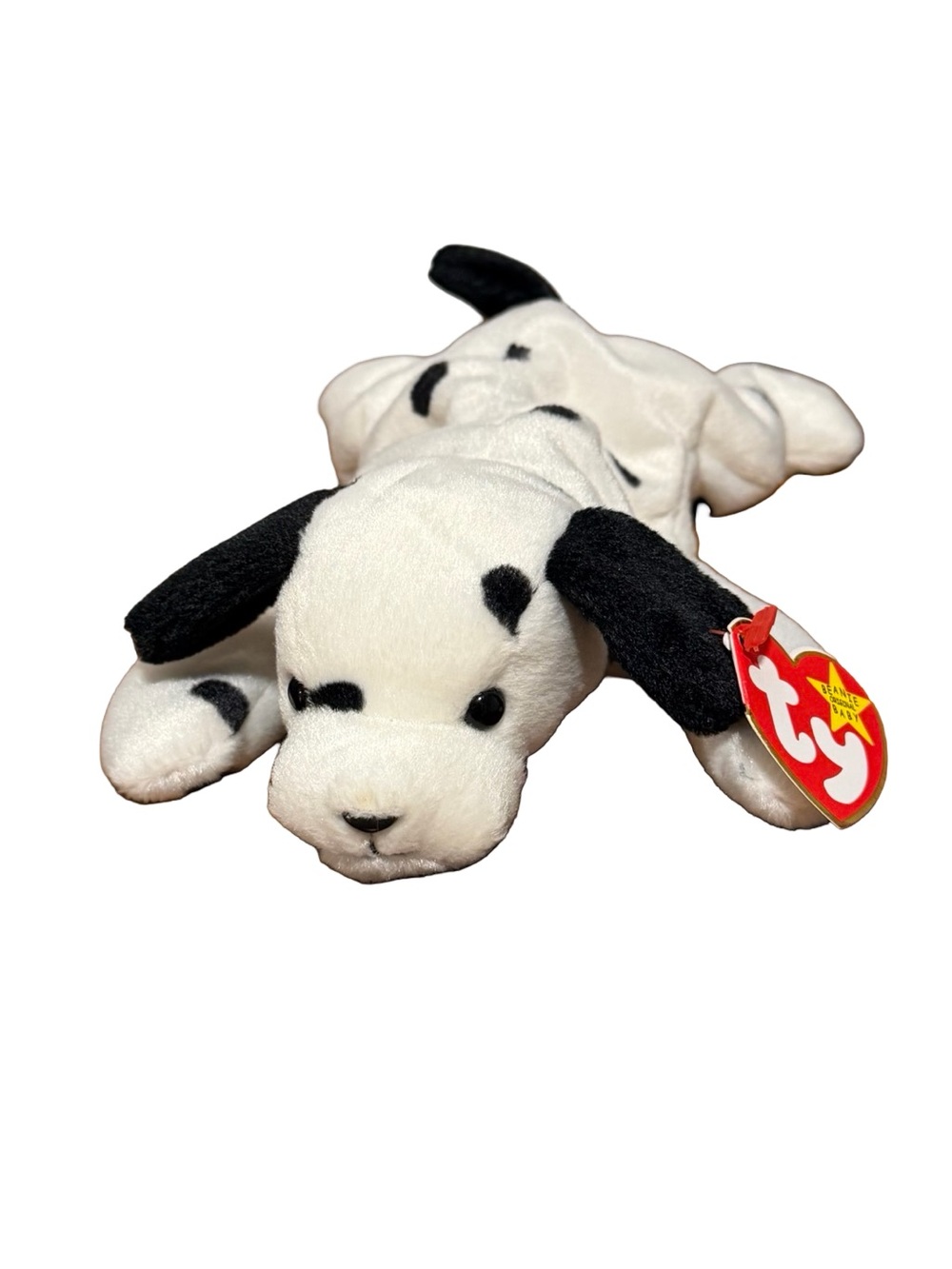 Ty Beanie Babies Dotty Dalmatian Plush Dog 1996 Black White Stuffed Toy